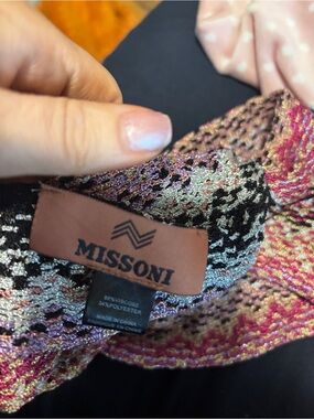 Missoni Metallic Multicolor Knit Top in Pink, Purple, Black